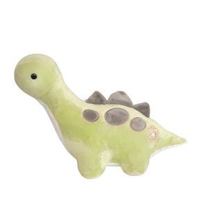 Bellzi Brontosaurus Dinosaur Green Spotted Plush Stuffed Animal Toy 10"